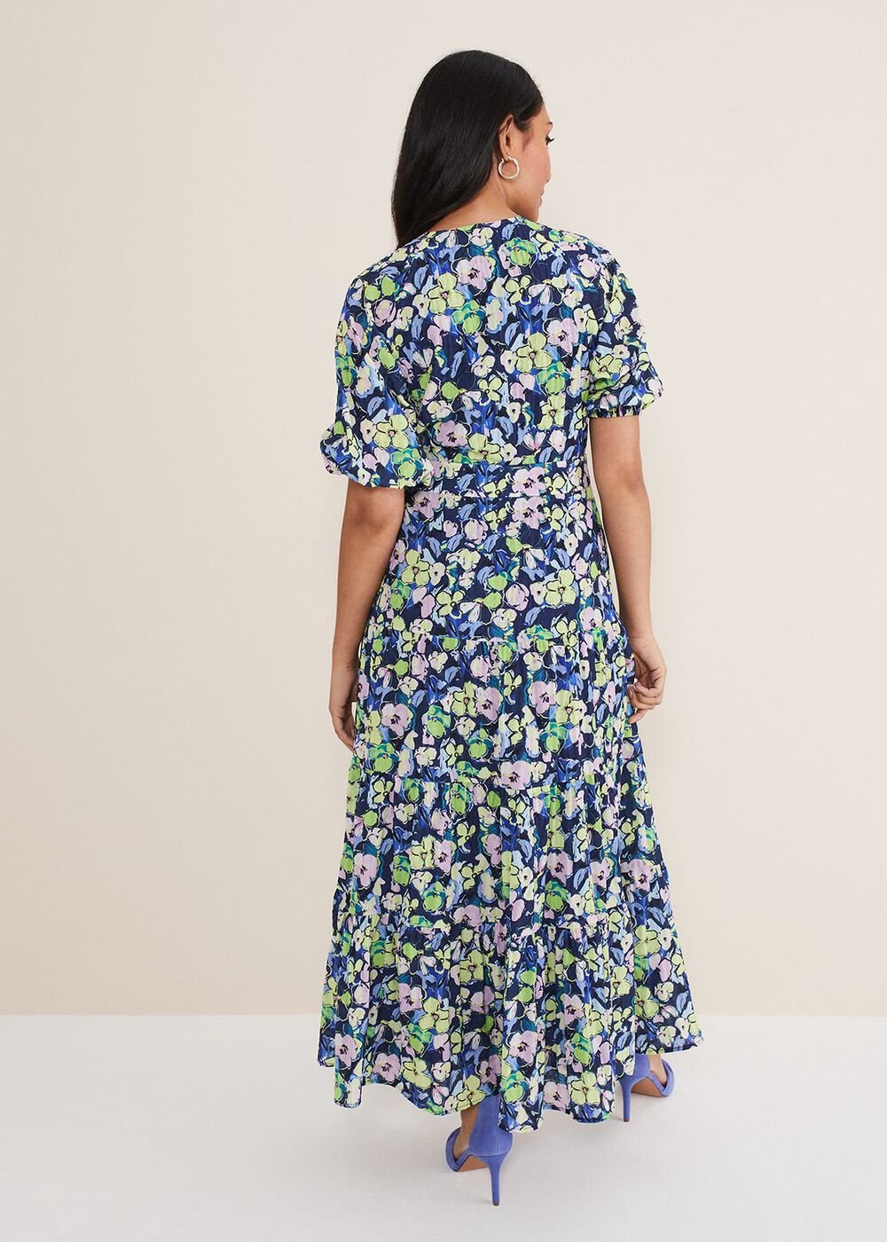 Petite Morven Maxi Dress Navy/Multi