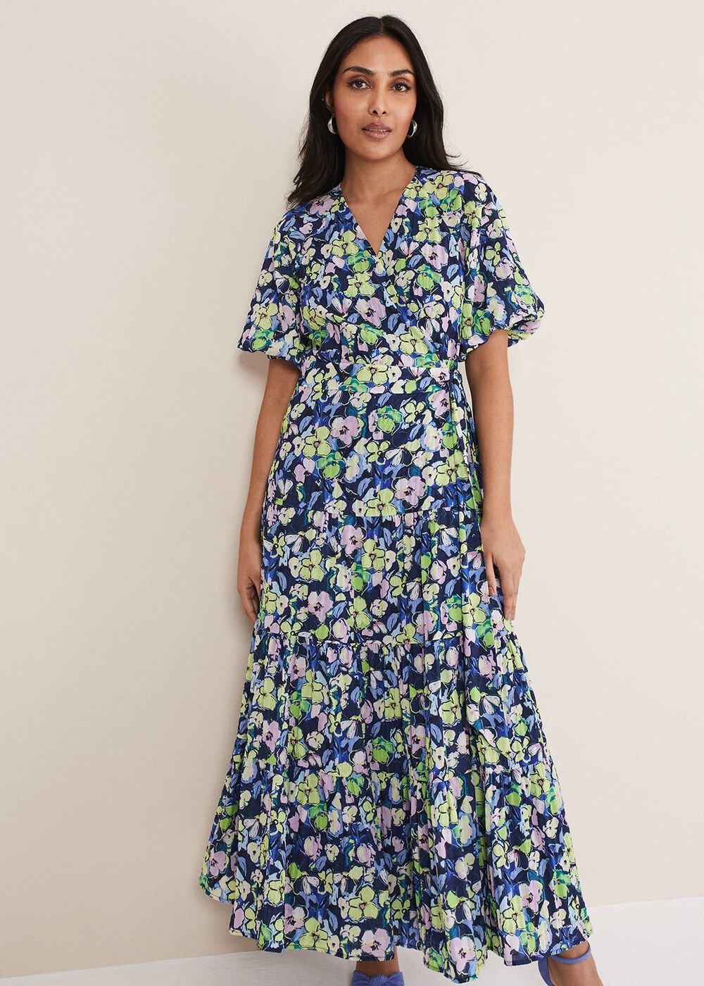 Petite Morven Maxi Dress Navy/Multi