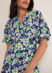 Petite Morven Maxi Dress Navy/Multi