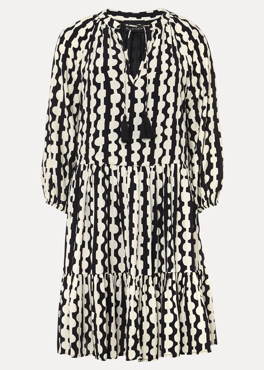 Lara Swing Dress Black/Stone