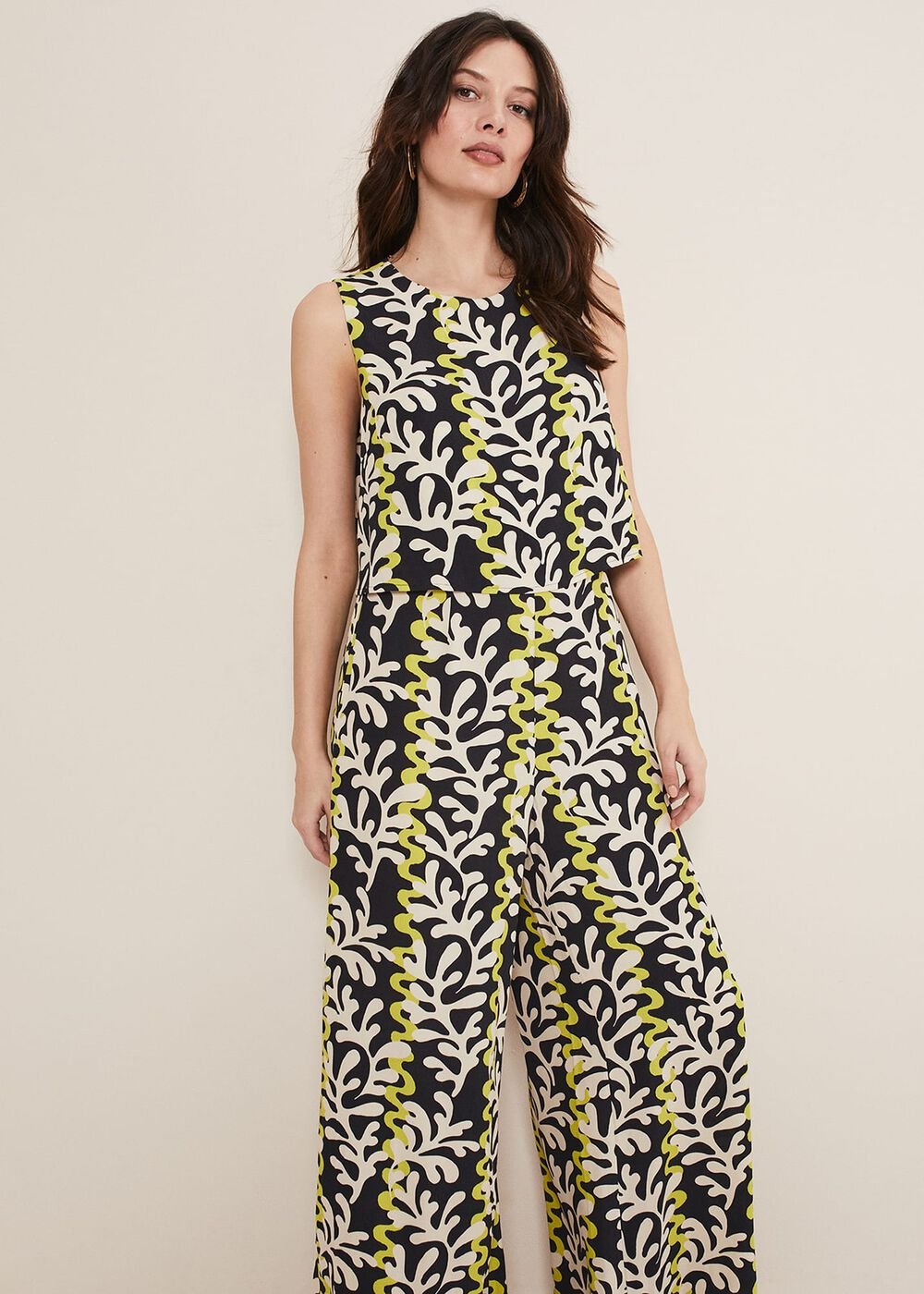 Aubrey Striped Wide Leg Jumpsuit Olive/Black