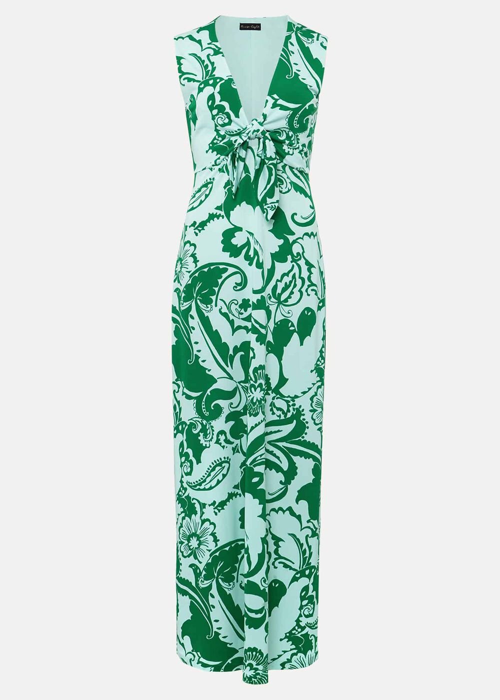 Asiya Paisley Jersey Maxi Dress Teal