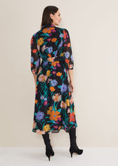 Alta Floral Midaxi Dress Black/Multi