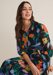 Alta Floral Midaxi Dress Black/Multi