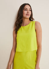Aubrey Striped Wide Leg Jumpsuit Lime