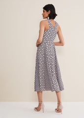 Ember Geo Midi Dress Smoke/Powder Pink