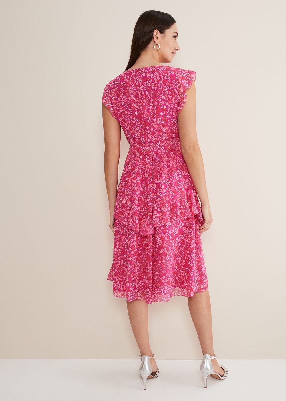 Breesha Floral Midaxi Dress Pink/Multi