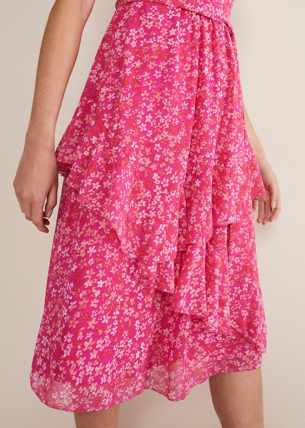 Breesha Floral Midaxi Dress Pink/Multi