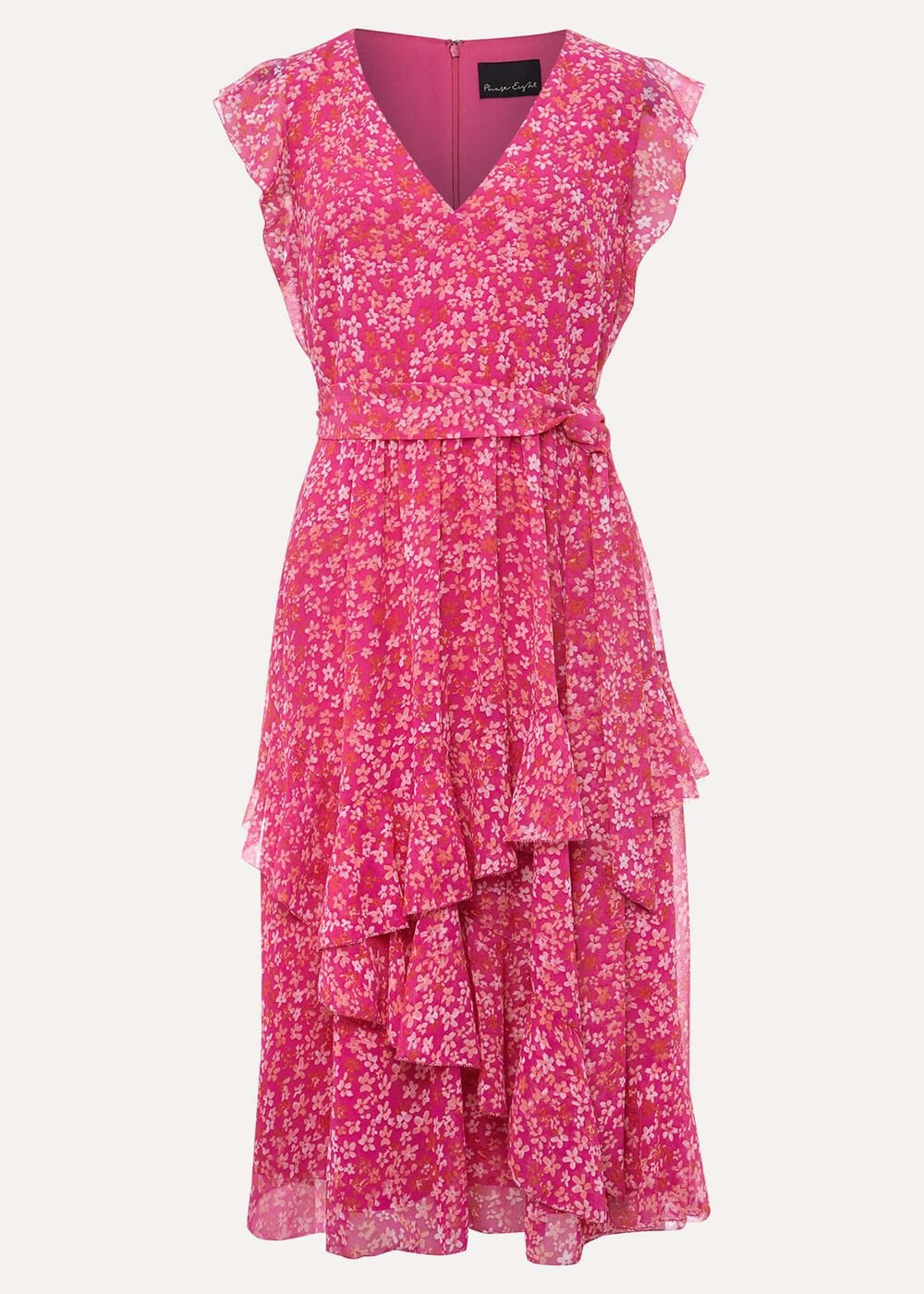 Breesha Floral Midaxi Dress Pink/Multi