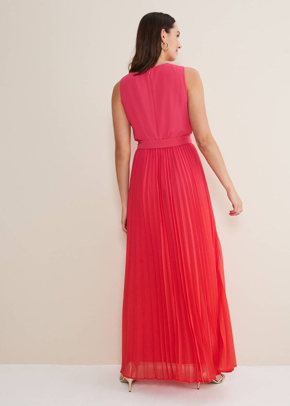 Piper Ombre Maxi Dress Red/Pink