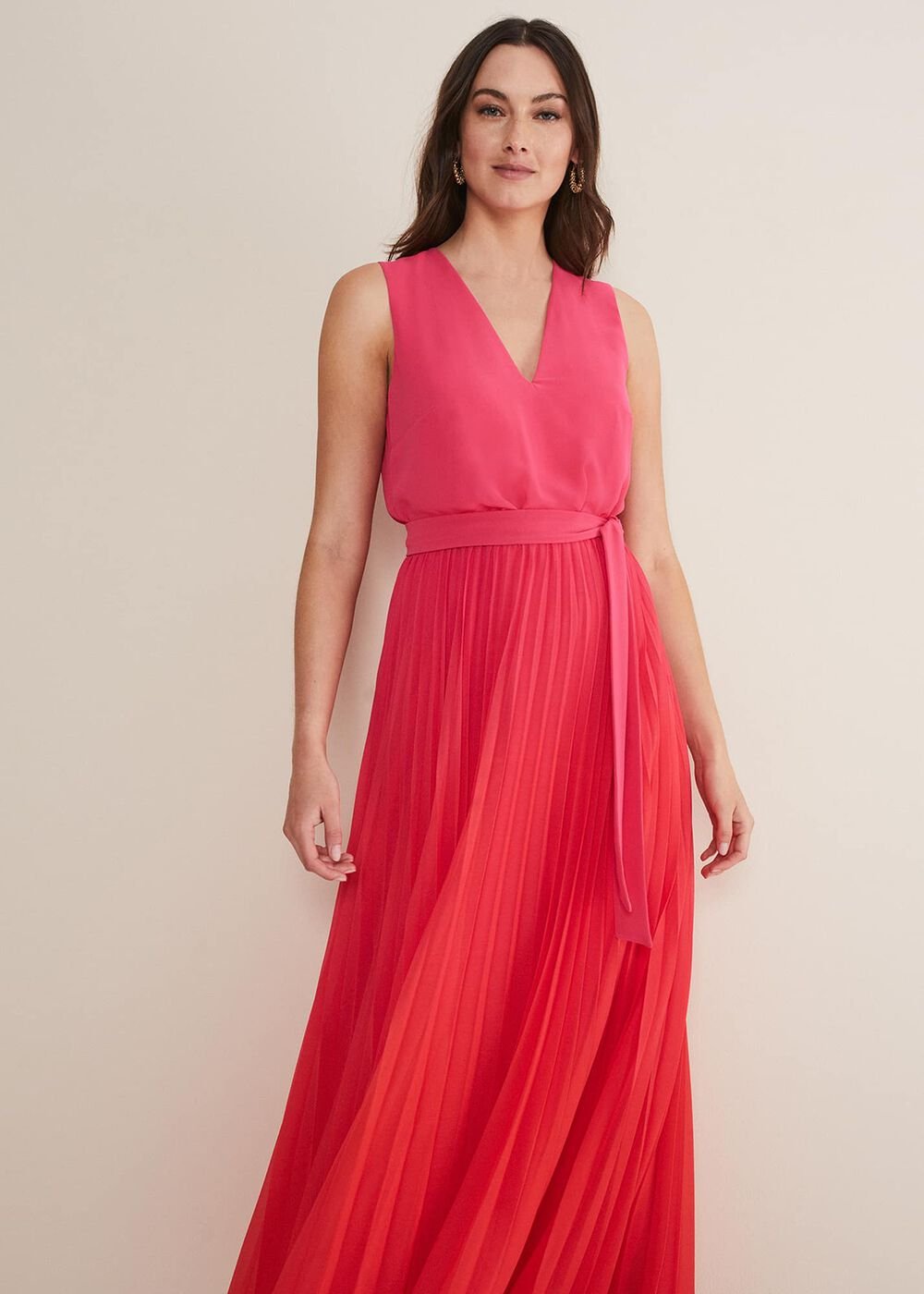 Piper Ombre Maxi Dress Red/Pink