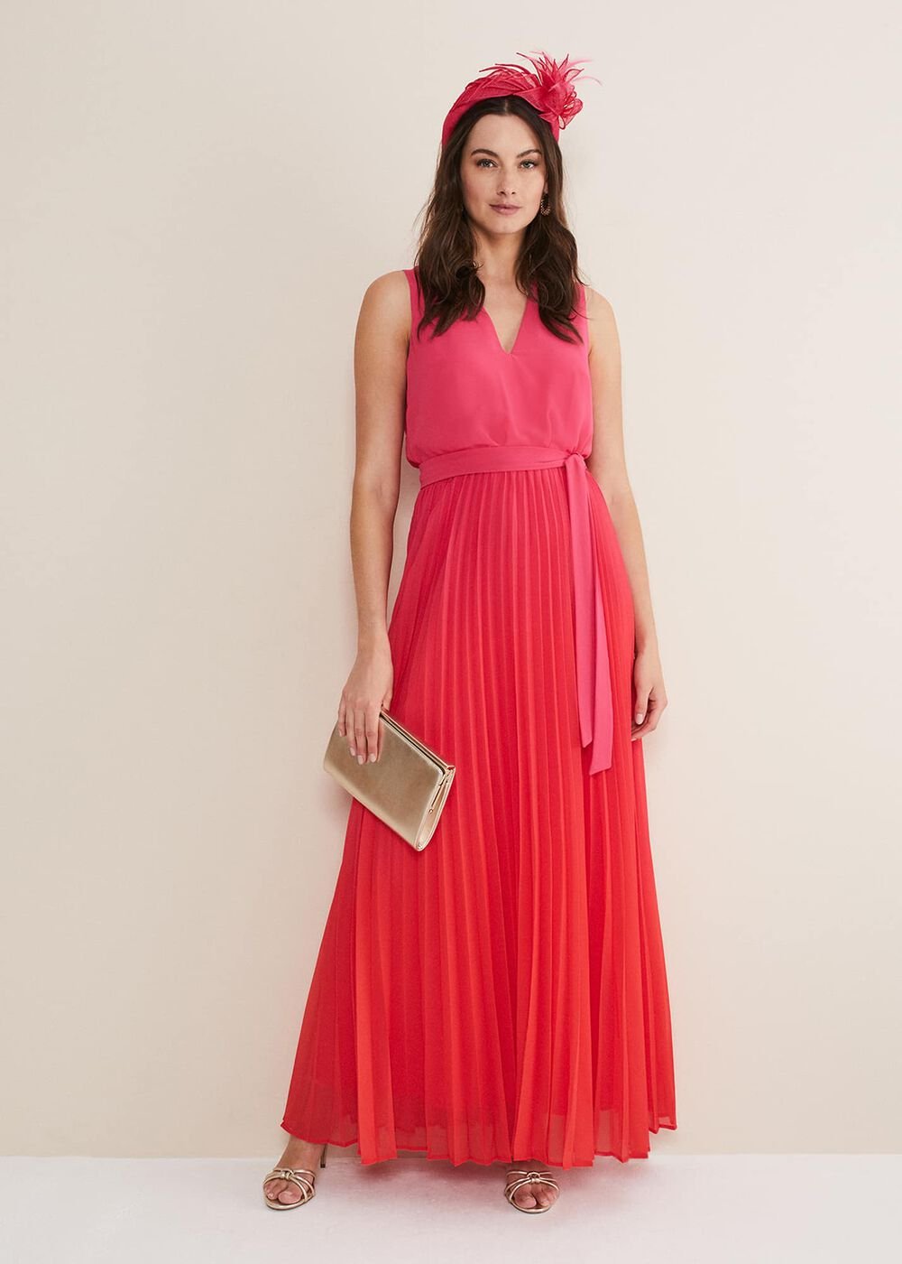 Piper Ombre Maxi Dress Red/Pink