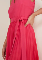 Petite Piper Ombre Maxi Dress Red/Pink