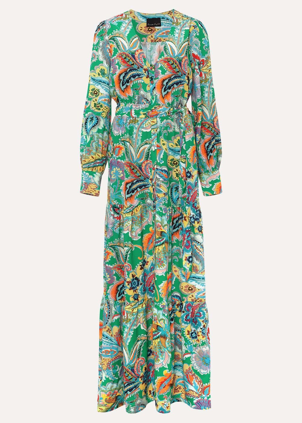 Azalia Paisley Maxi Dress Green/Multi