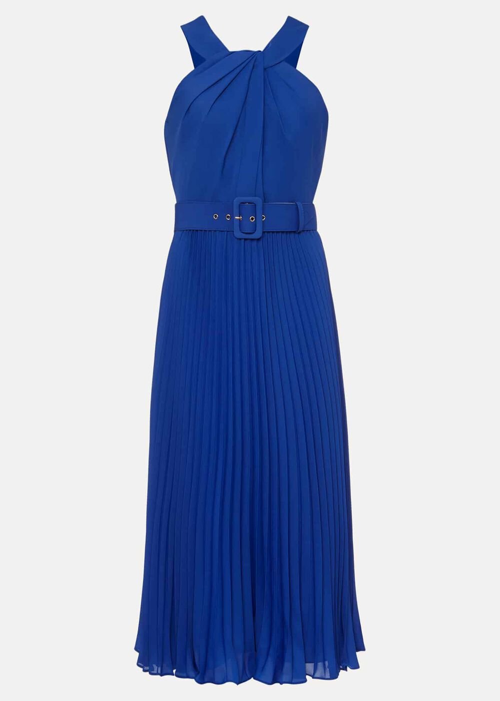 Yas Blue Halterneck Midi Dress Azure Blue