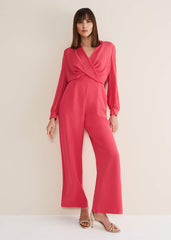 Mindy Wide Leg Jumpsuit Raspberry