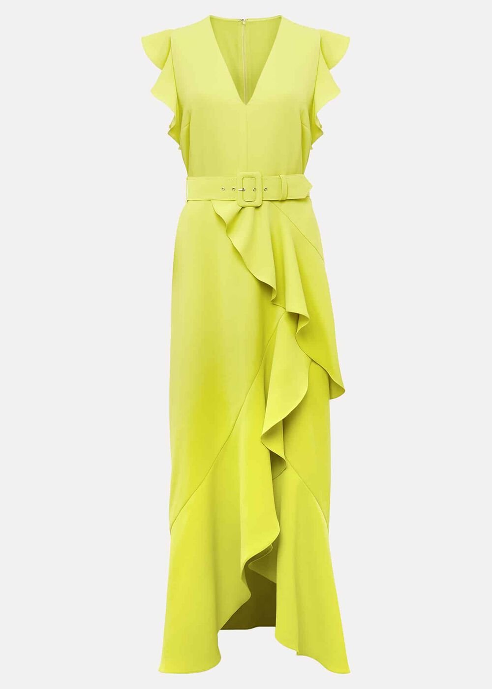 Phoebe Frill Maxi Dress Lime