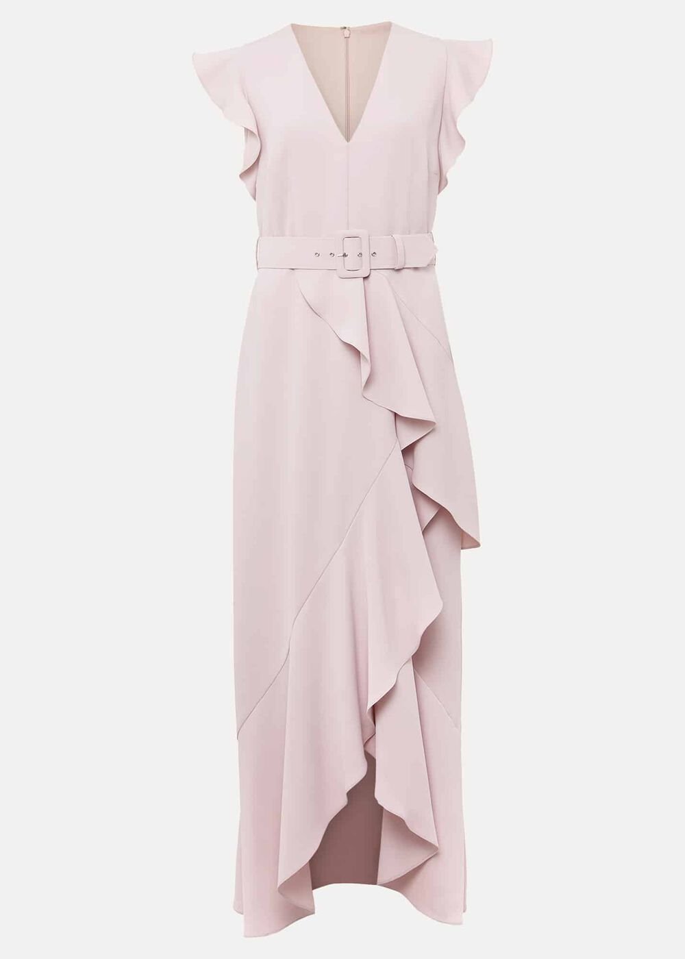 Phoebe Frill Maxi Dress Powder Pink