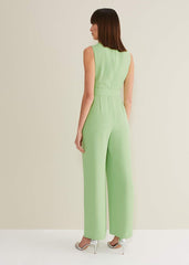 Lissia Green Wide Leg Jumpsuit Apple Green