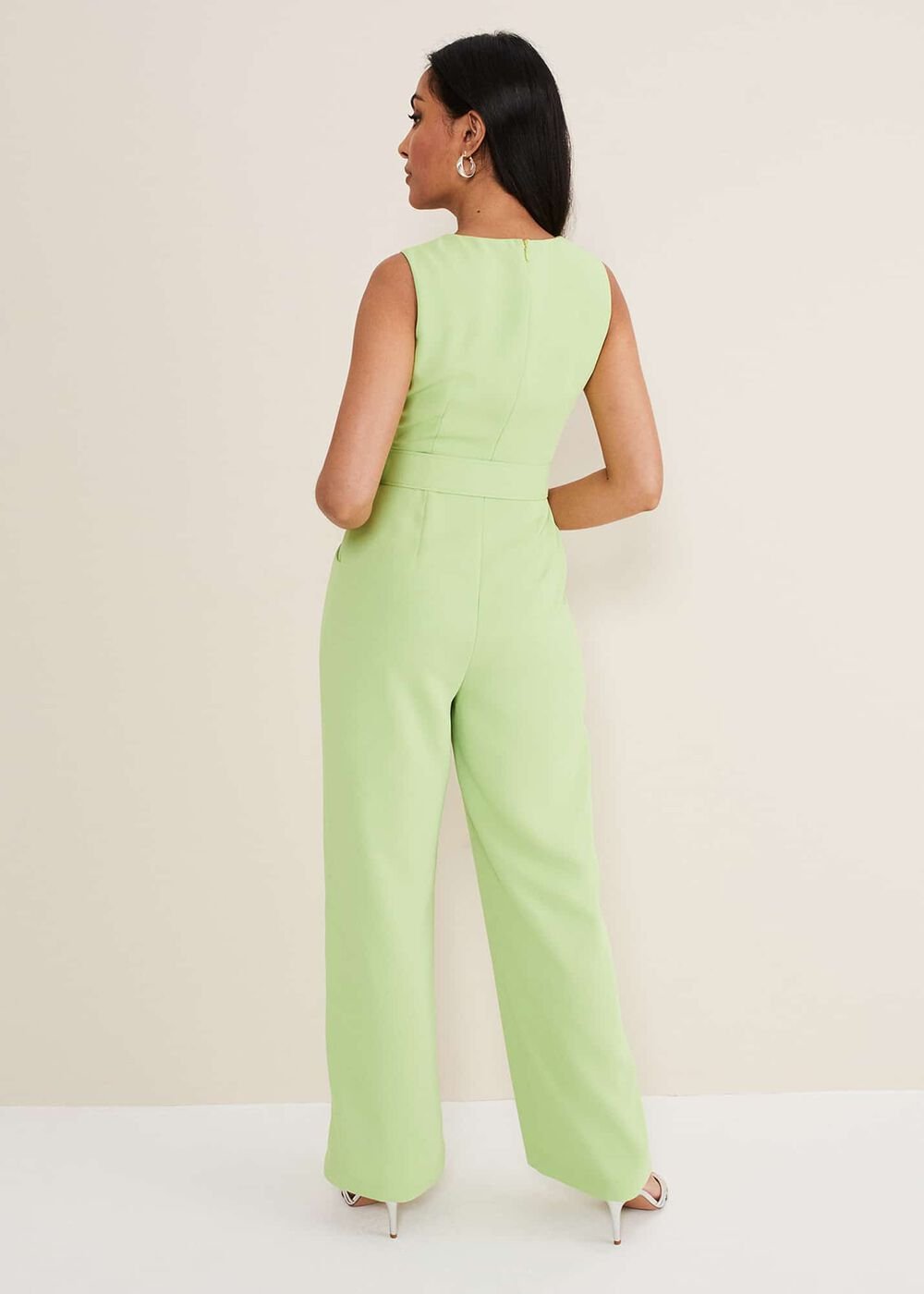 Petite Lissia Green Wide Leg Jumpsuit Apple Green