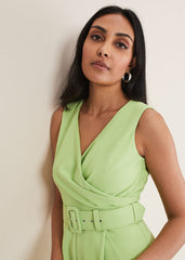 Petite Lissia Green Wide Leg Jumpsuit Apple Green