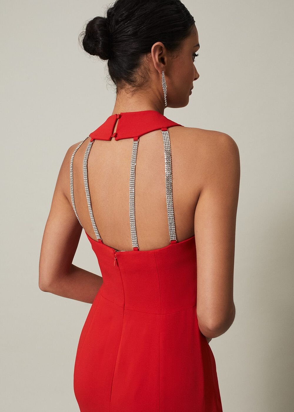 Pamela Ruffled Maxi Dress Red