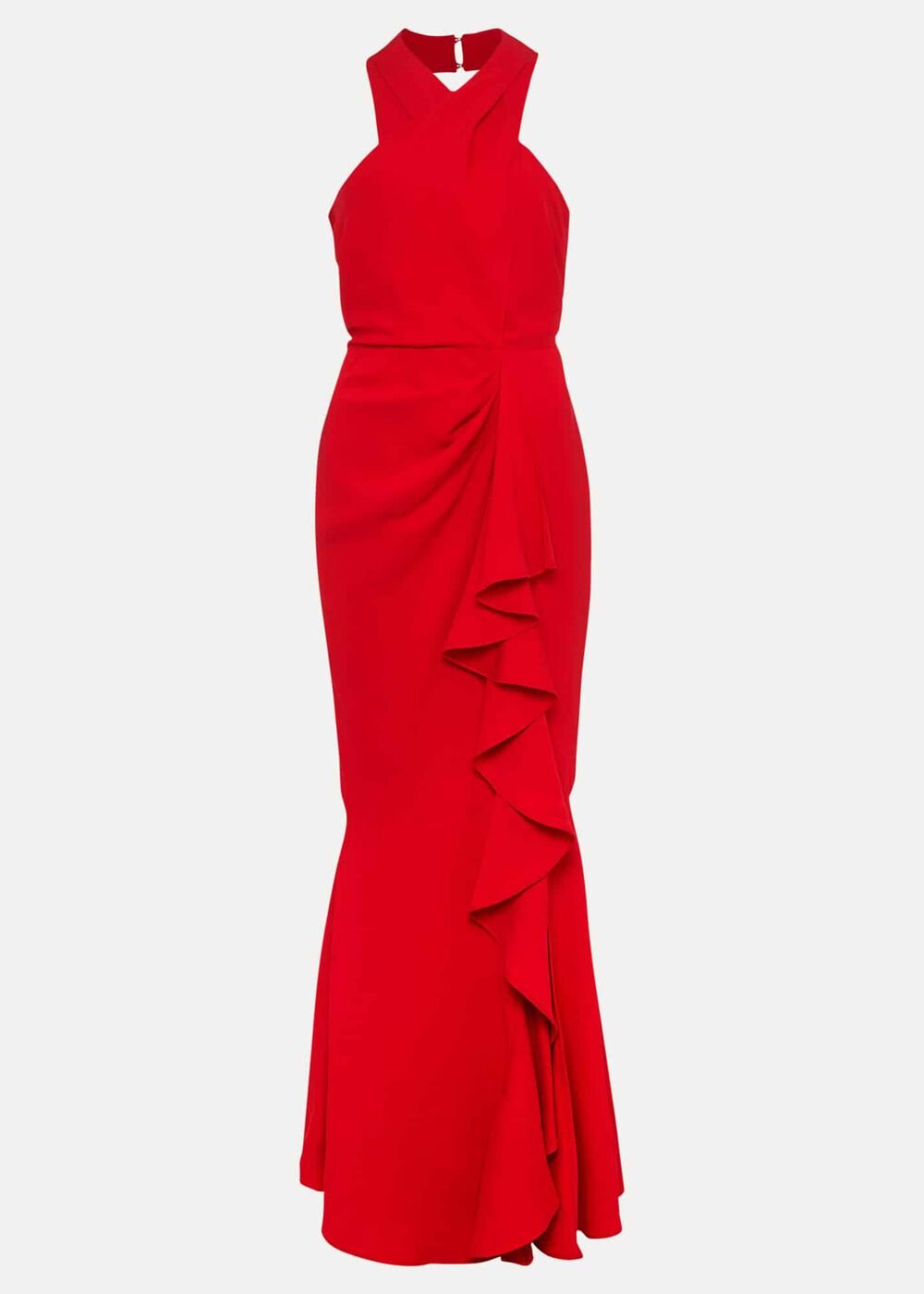 Pamela Ruffled Maxi Dress Red