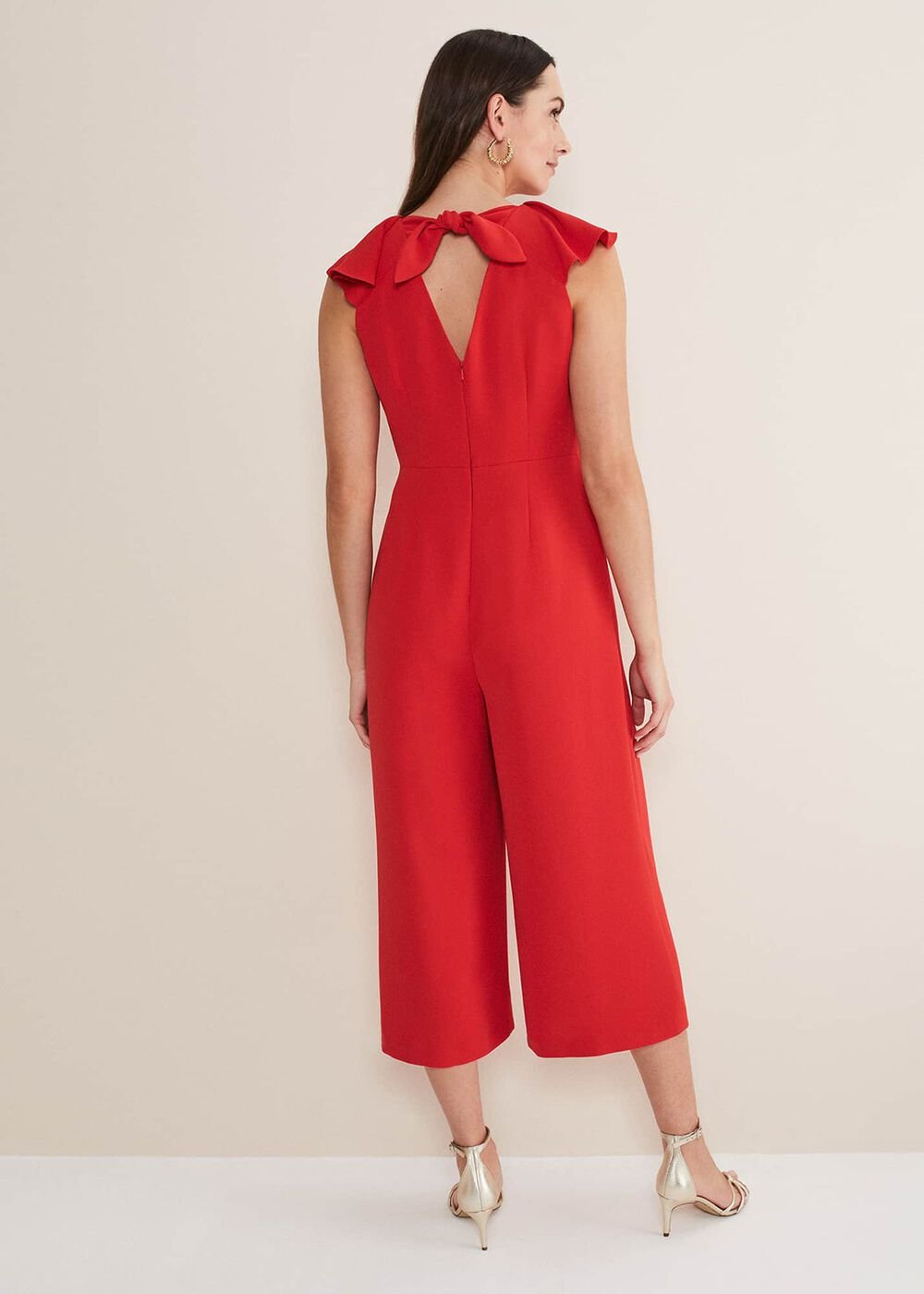 Nicky Ruffle Jumpsuit Fire
