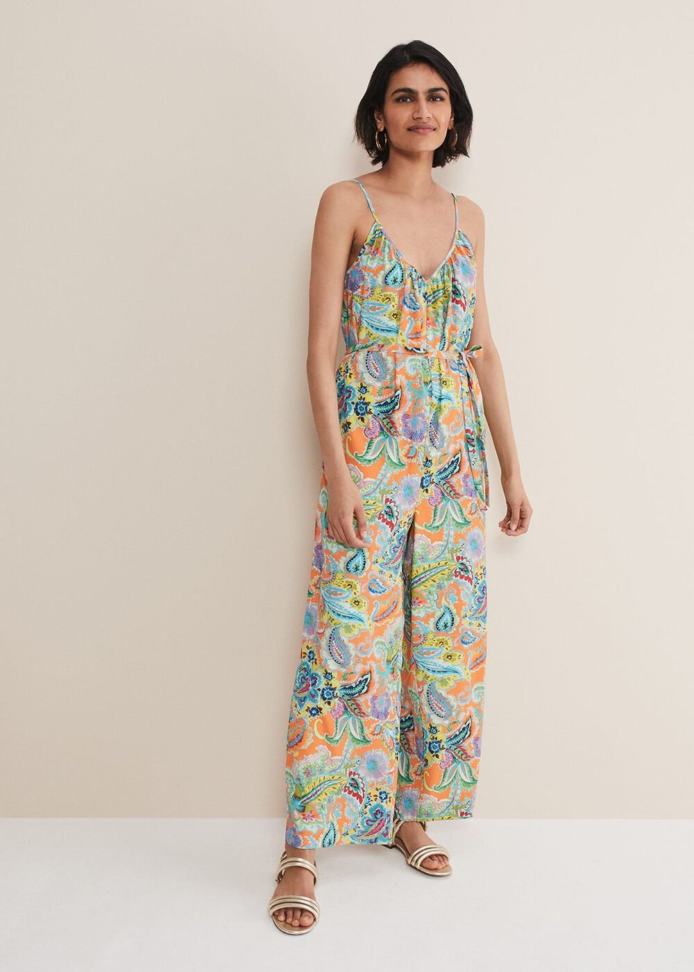 Lou Printed Paisley Boilersuit Multi-Coloured