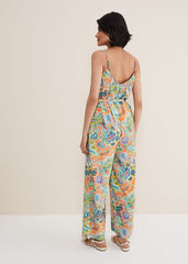 Lou Printed Paisley Boilersuit Multi-Coloured