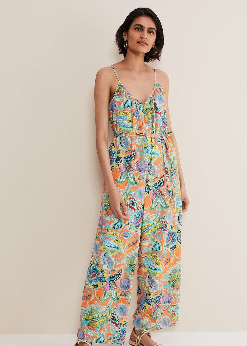 Lou Printed Paisley Boilersuit Multi-Coloured