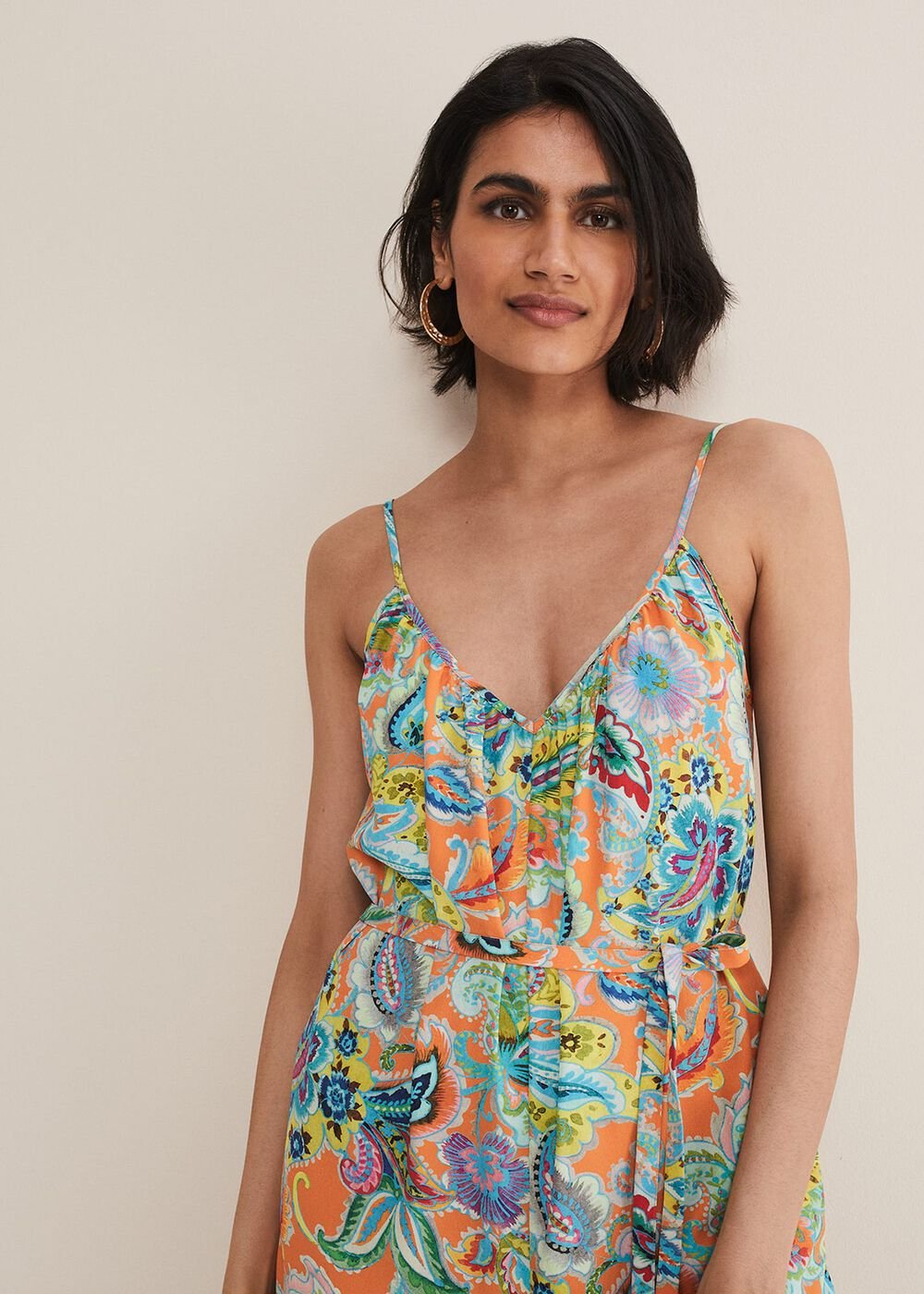 Lou Printed Paisley Boilersuit Multi-Coloured