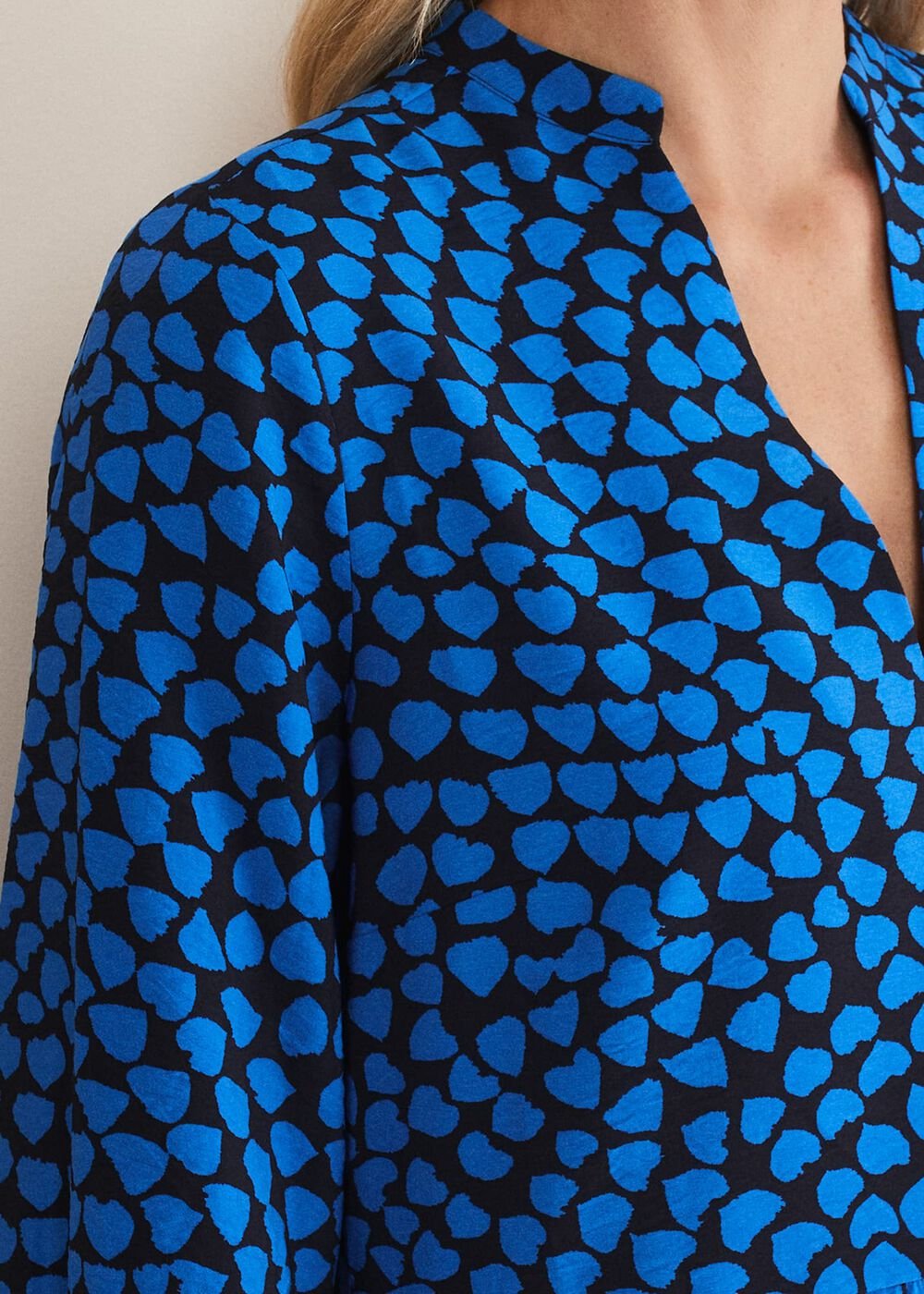 Kesia Hearts Swing Dress Bright Blue