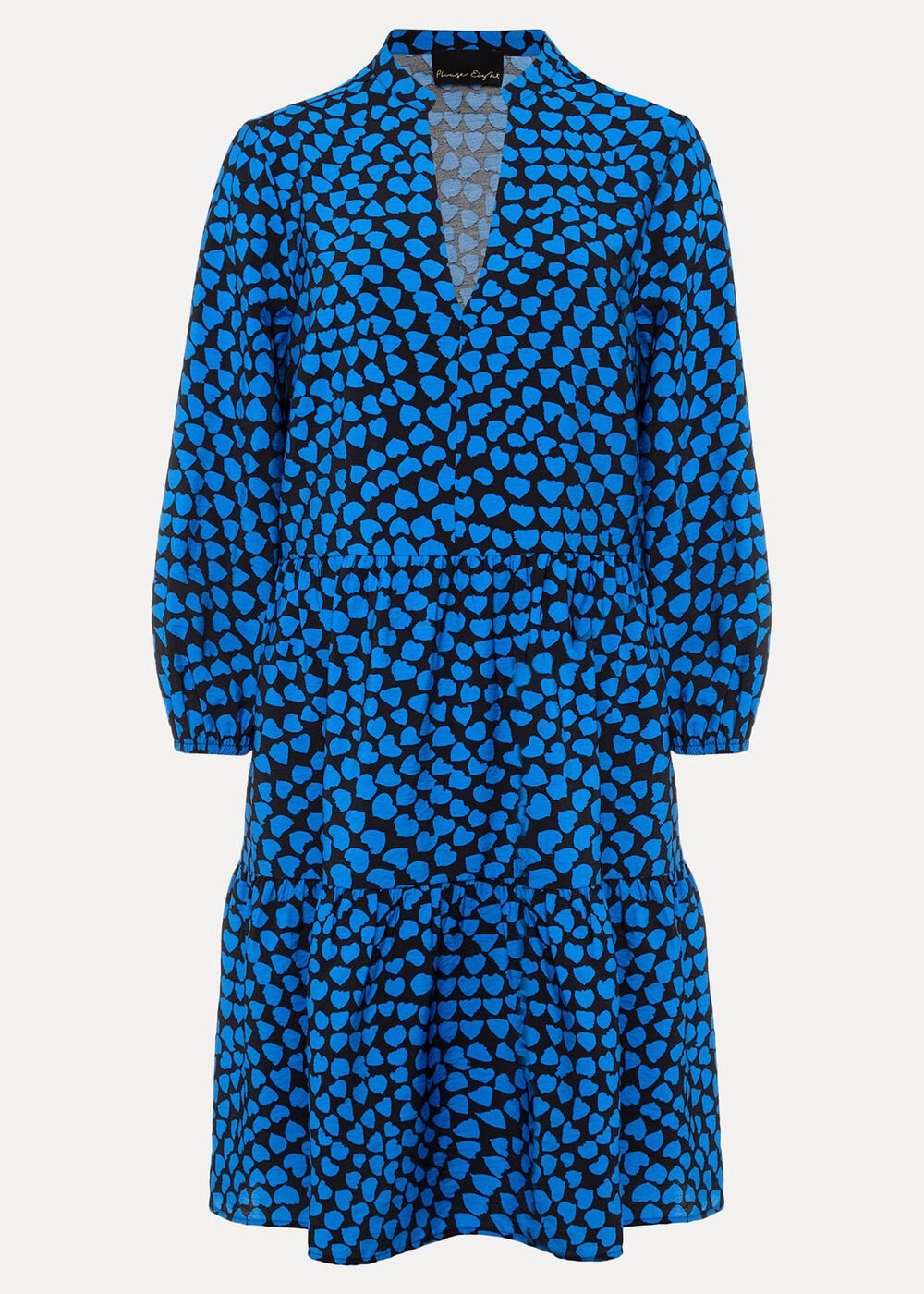 Kesia Hearts Swing Dress Bright Blue