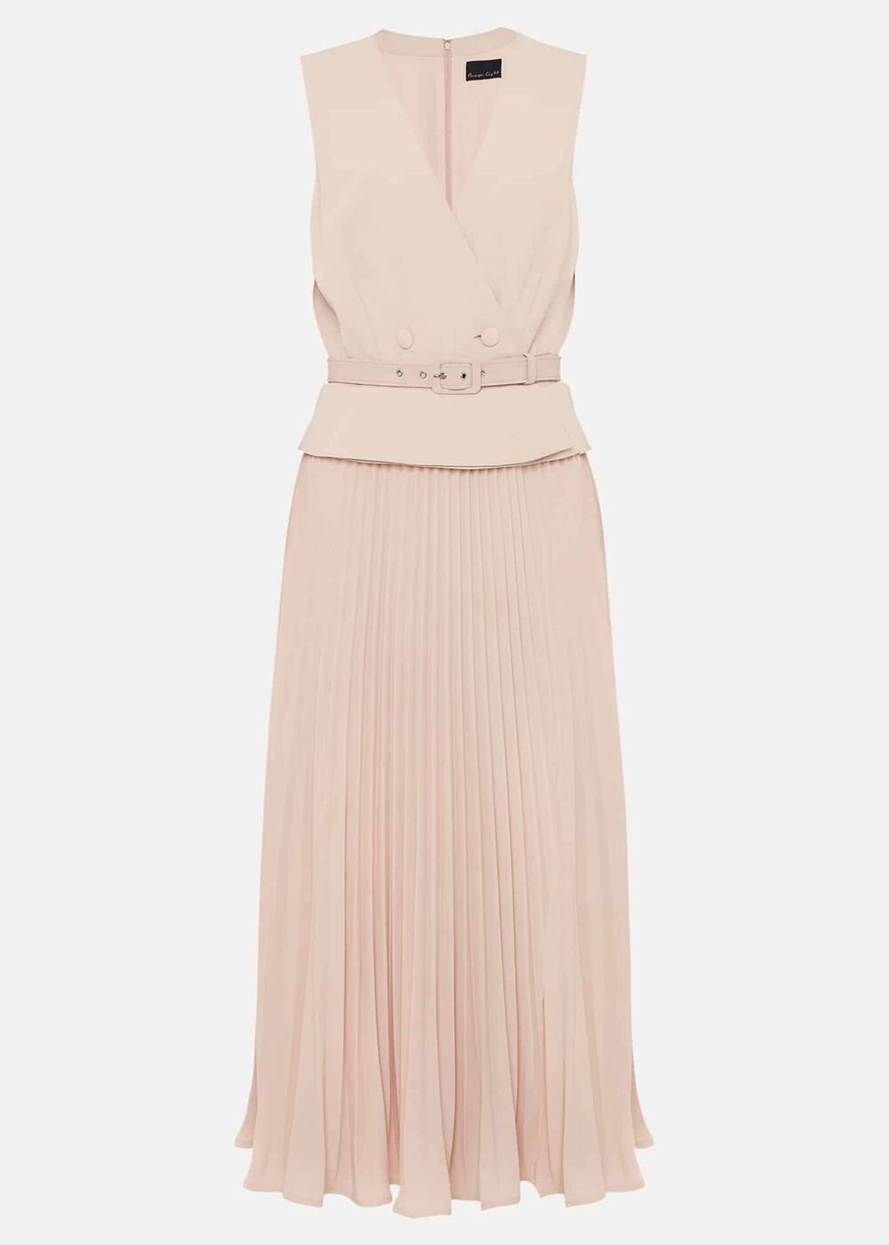 Hetty Pleated Dress Antique Rose