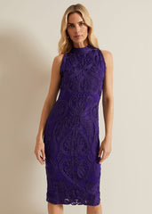Andrea Tapework Dress Violet