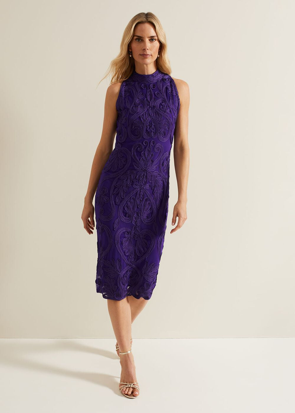 Andrea Tapework Dress Violet
