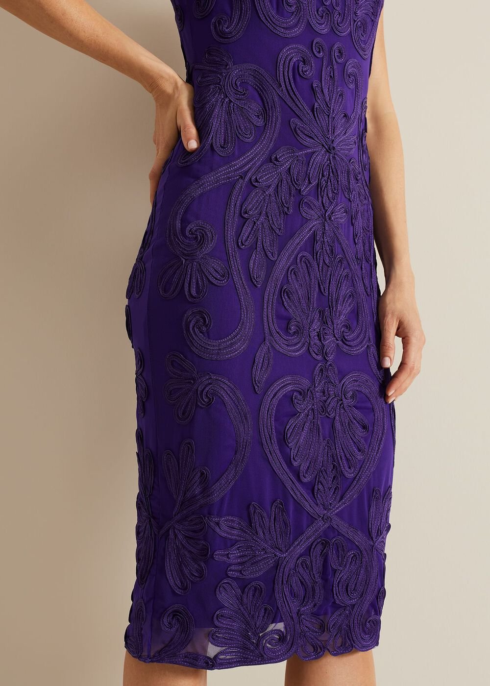 Andrea Tapework Dress Violet