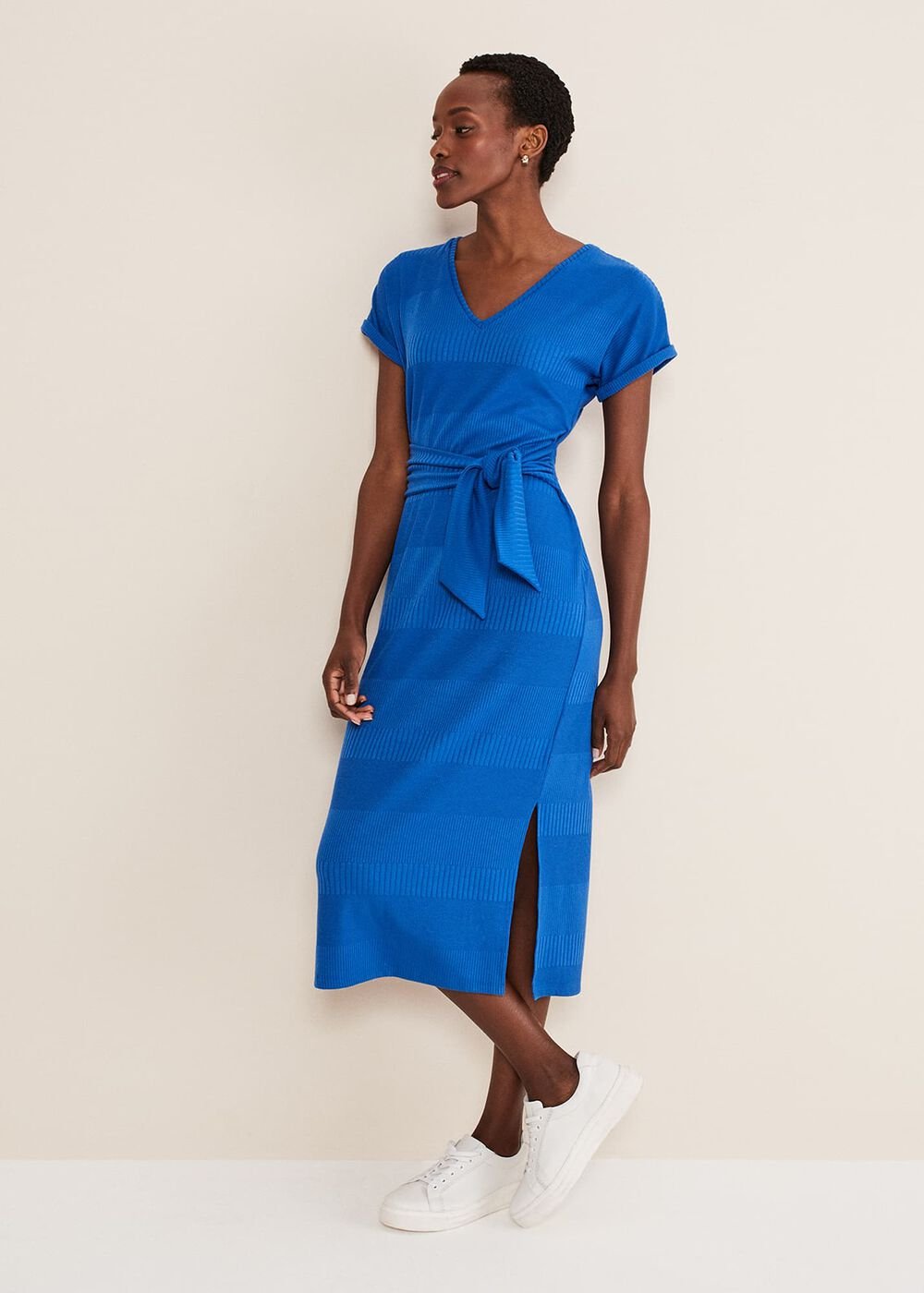 Yazmina Jersey Midi Dress Blue