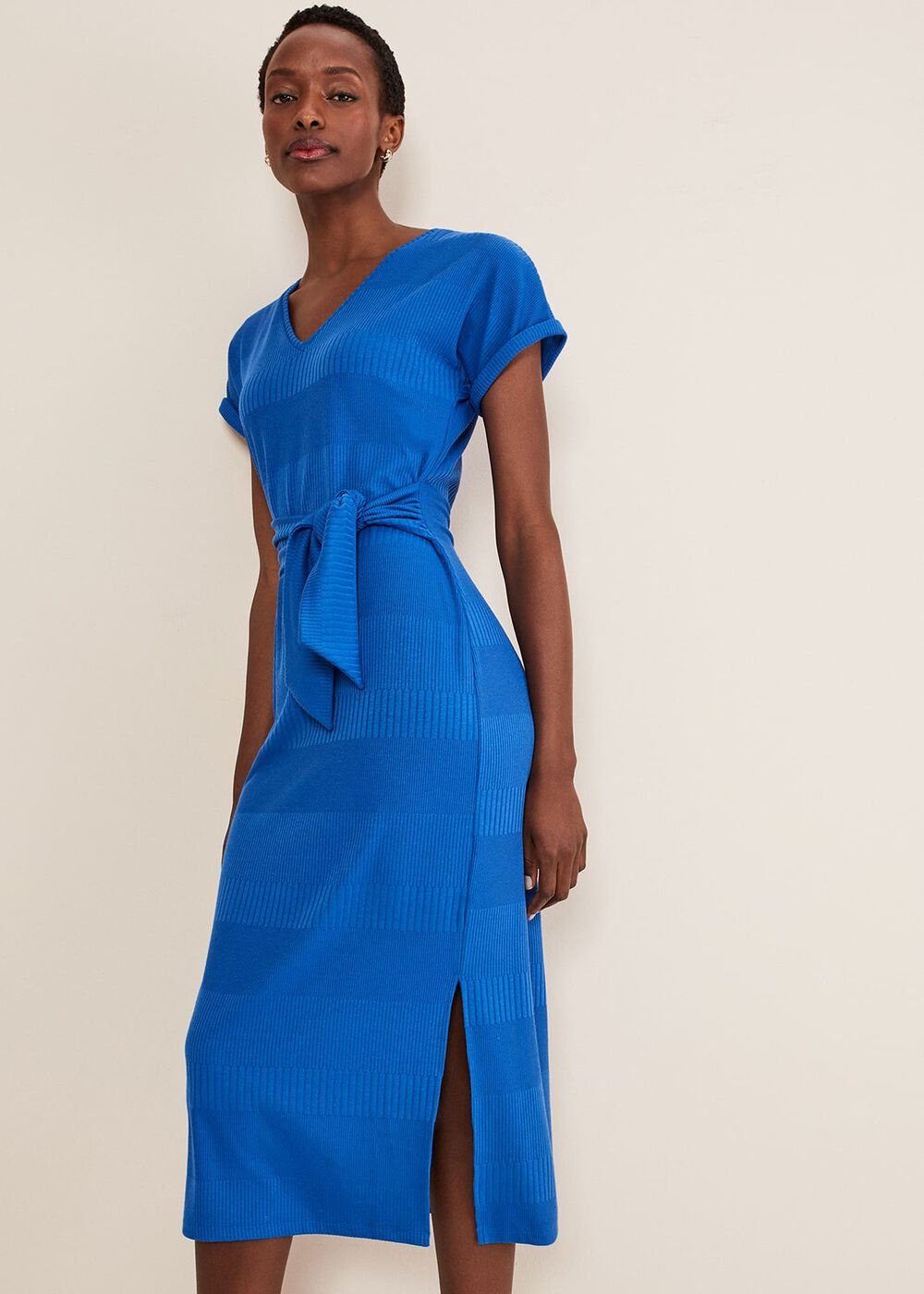Yazmina Jersey Midi Dress Blue