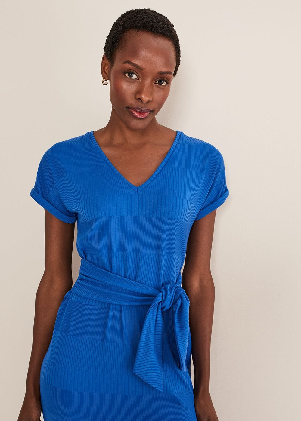 Yazmina Jersey Midi Dress Blue