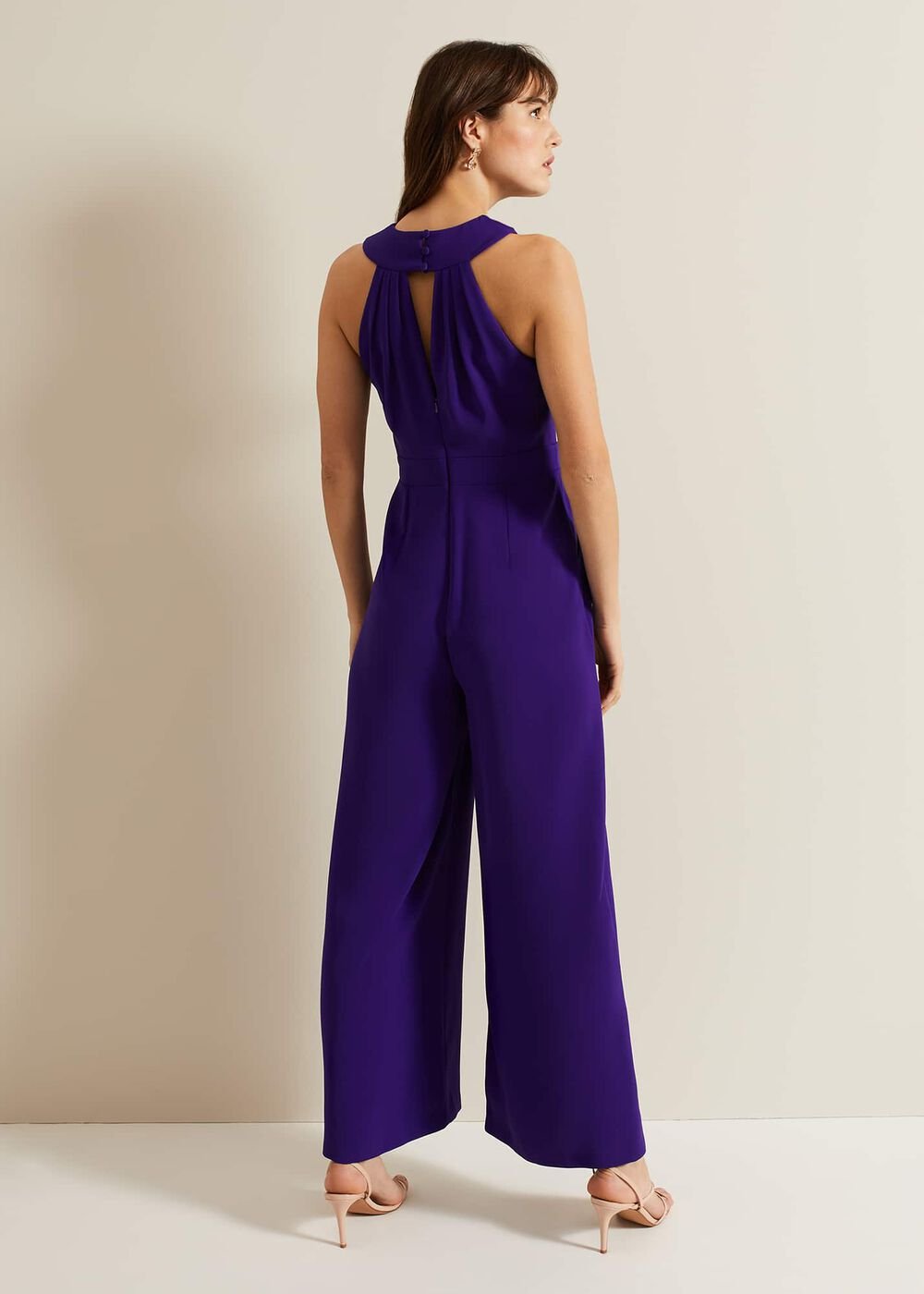 Giorgia Cross Neck Jumpsuit Violet