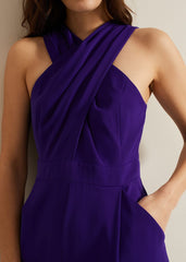 Giorgia Cross Neck Jumpsuit Violet