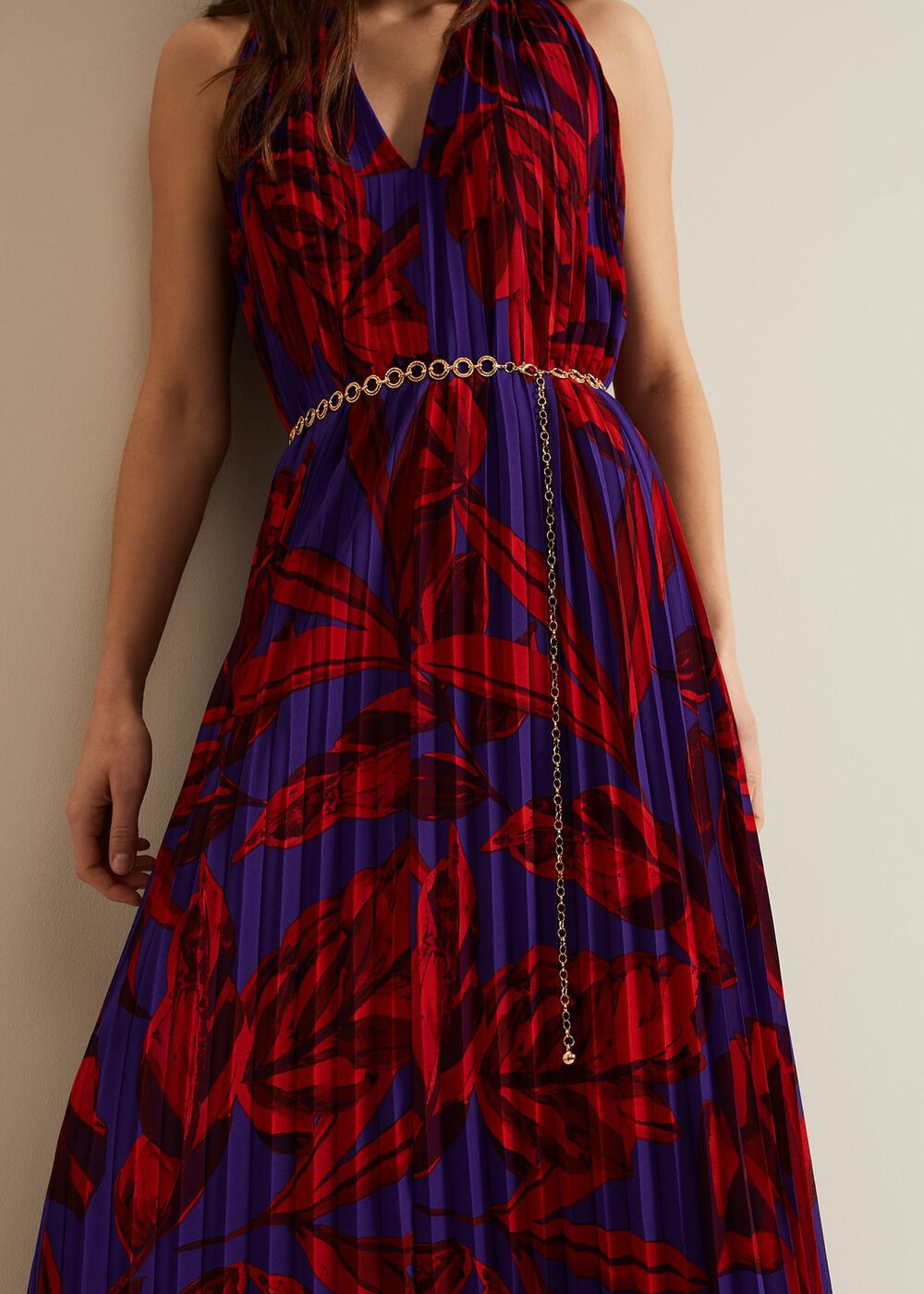 Adelaide Pleated Midaxi Dress Violet