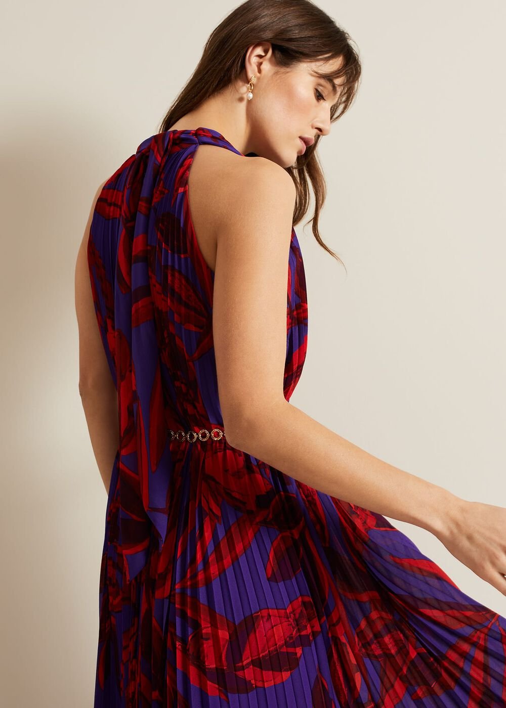 Adelaide Pleated Midaxi Dress Violet
