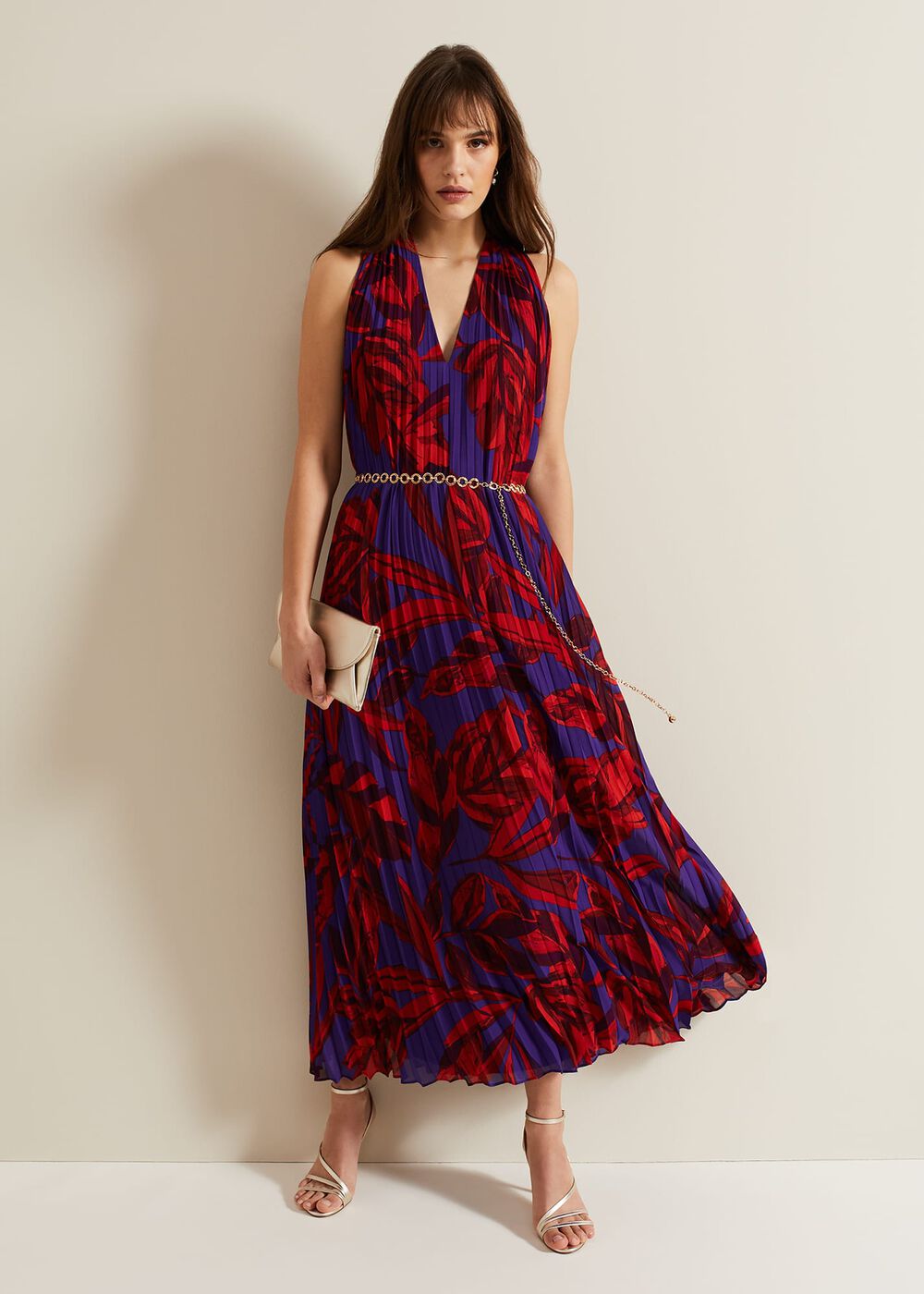 Adelaide Pleated Midaxi Dress Violet