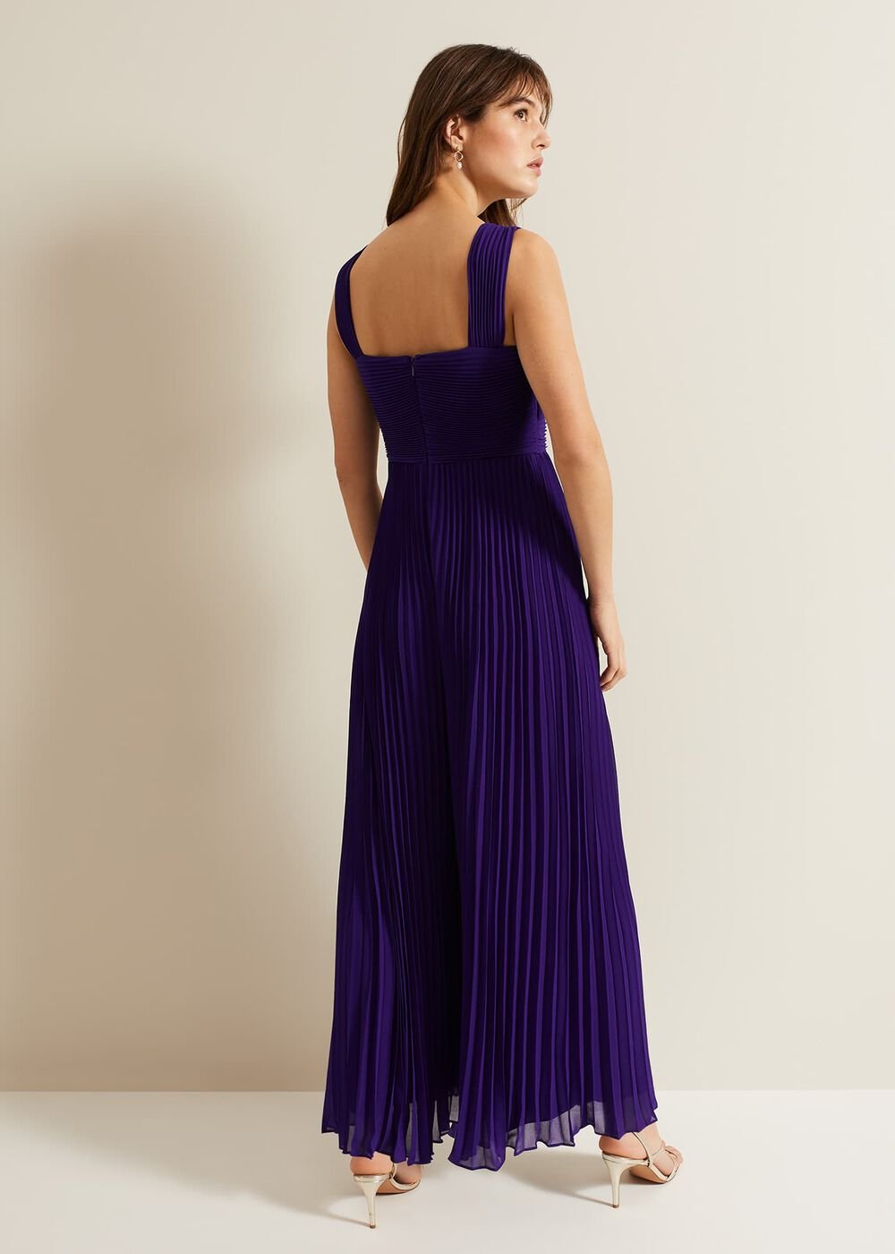 Lucia Pleated Bodice Jumpsuit Violet