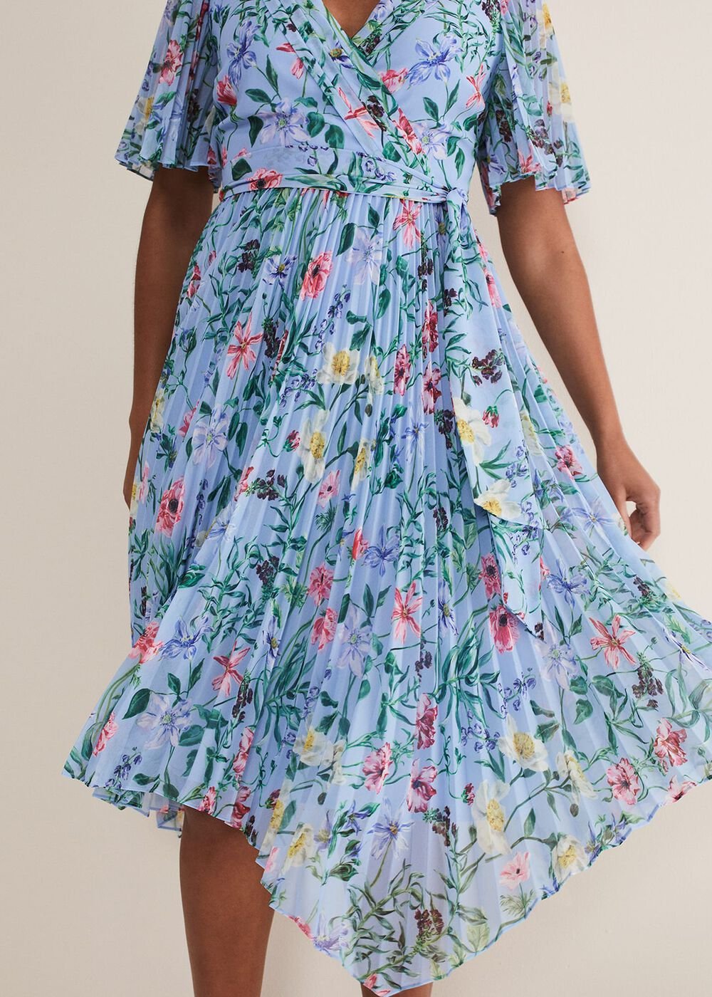 Kendall Floral Midi Dress Multi-Coloured