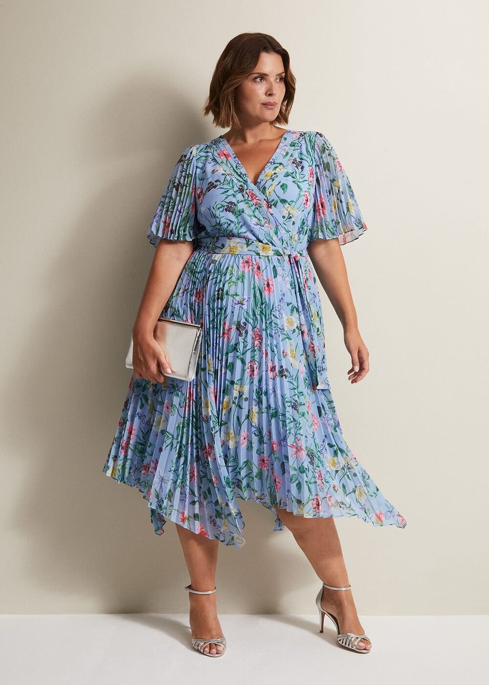 Kendall Floral Midi Dress Multi-Coloured