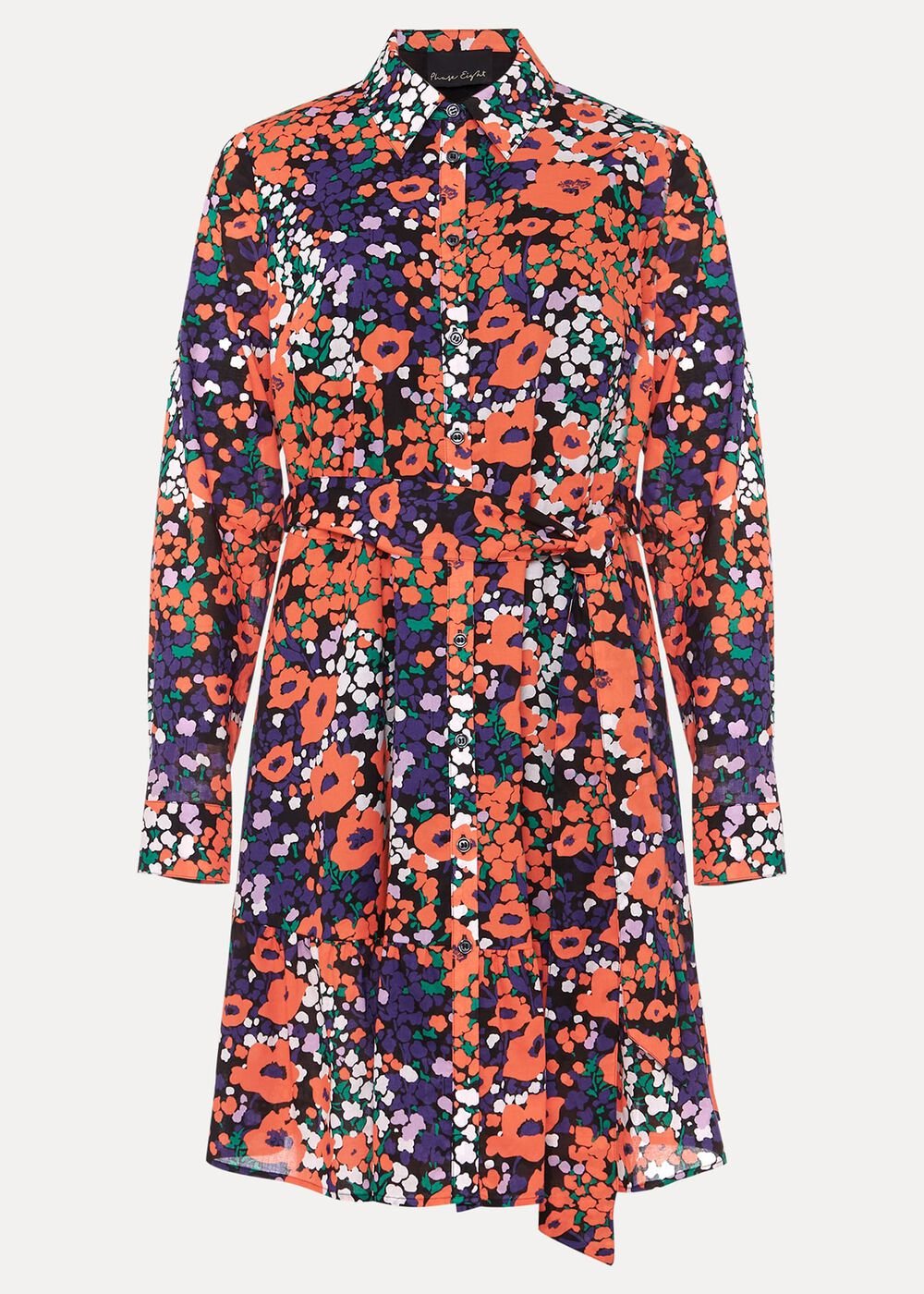 Kerri Cotton Floral Mini Dress Red